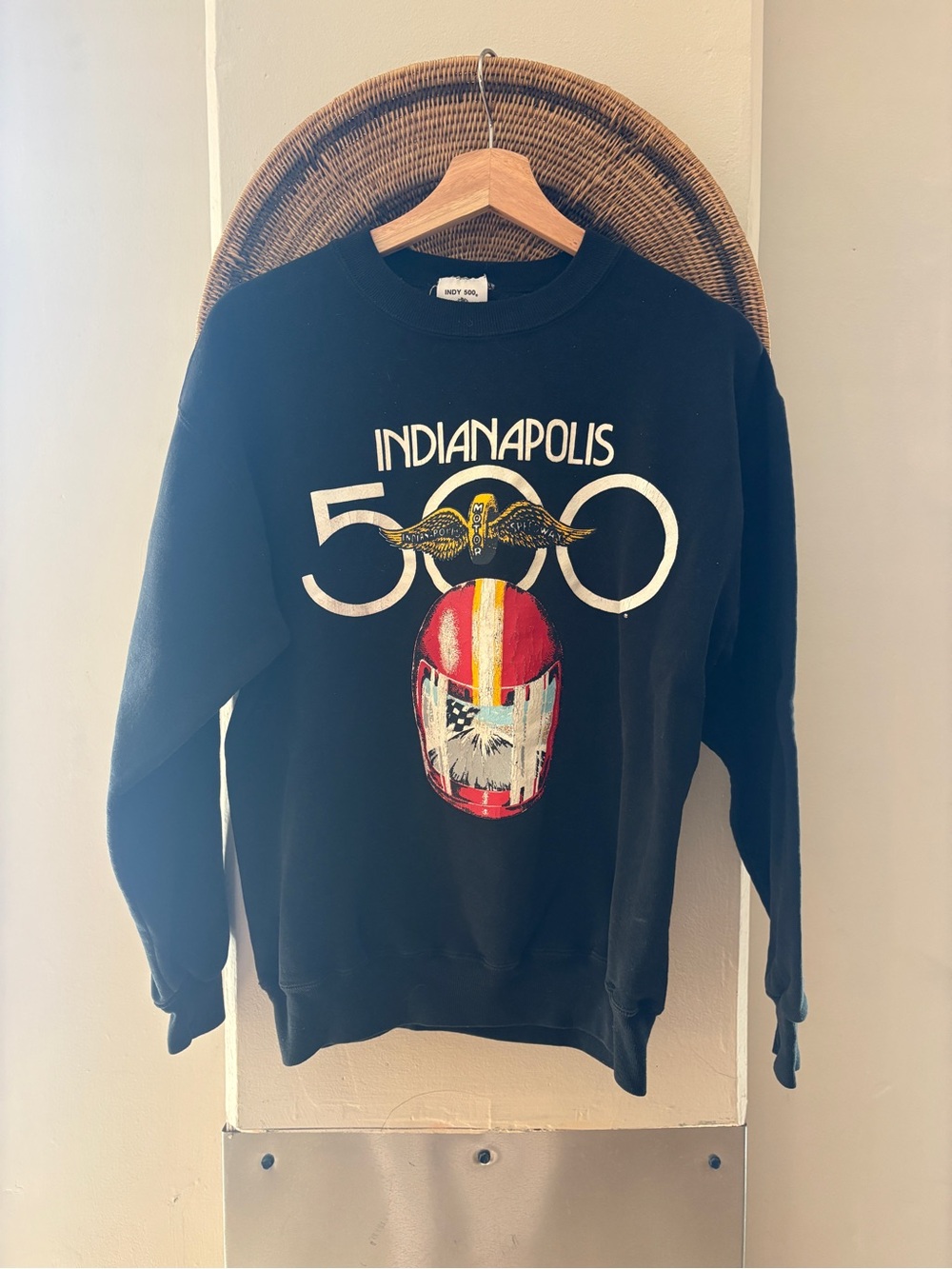 Indianapolis 500 Graphic Black Crewneck Sweatshirt